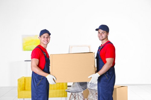 Removal team preparing a move in Finsbury Park