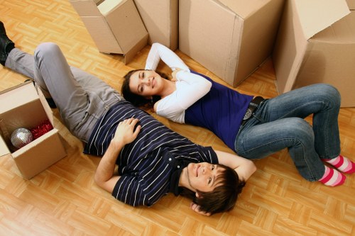 Professional removals team planning a move in Finsbury Park