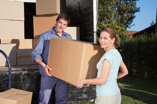 Furniture and boxes being prepared for a home move in Finsbury Park